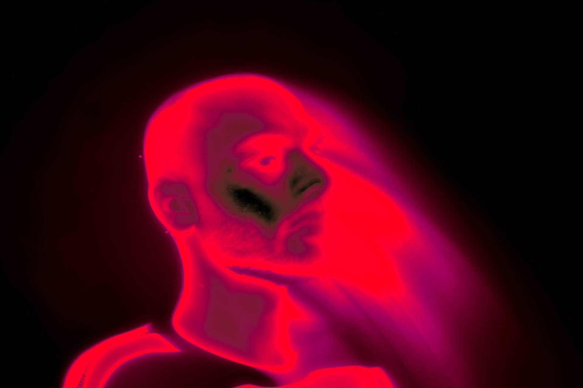 Red glowing figure
